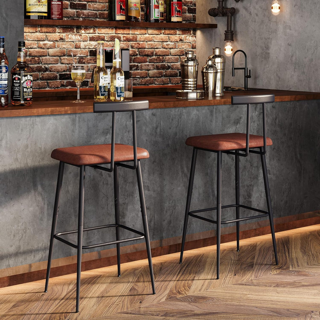 tall bar stool set 2, bar chair,counter height, side view
