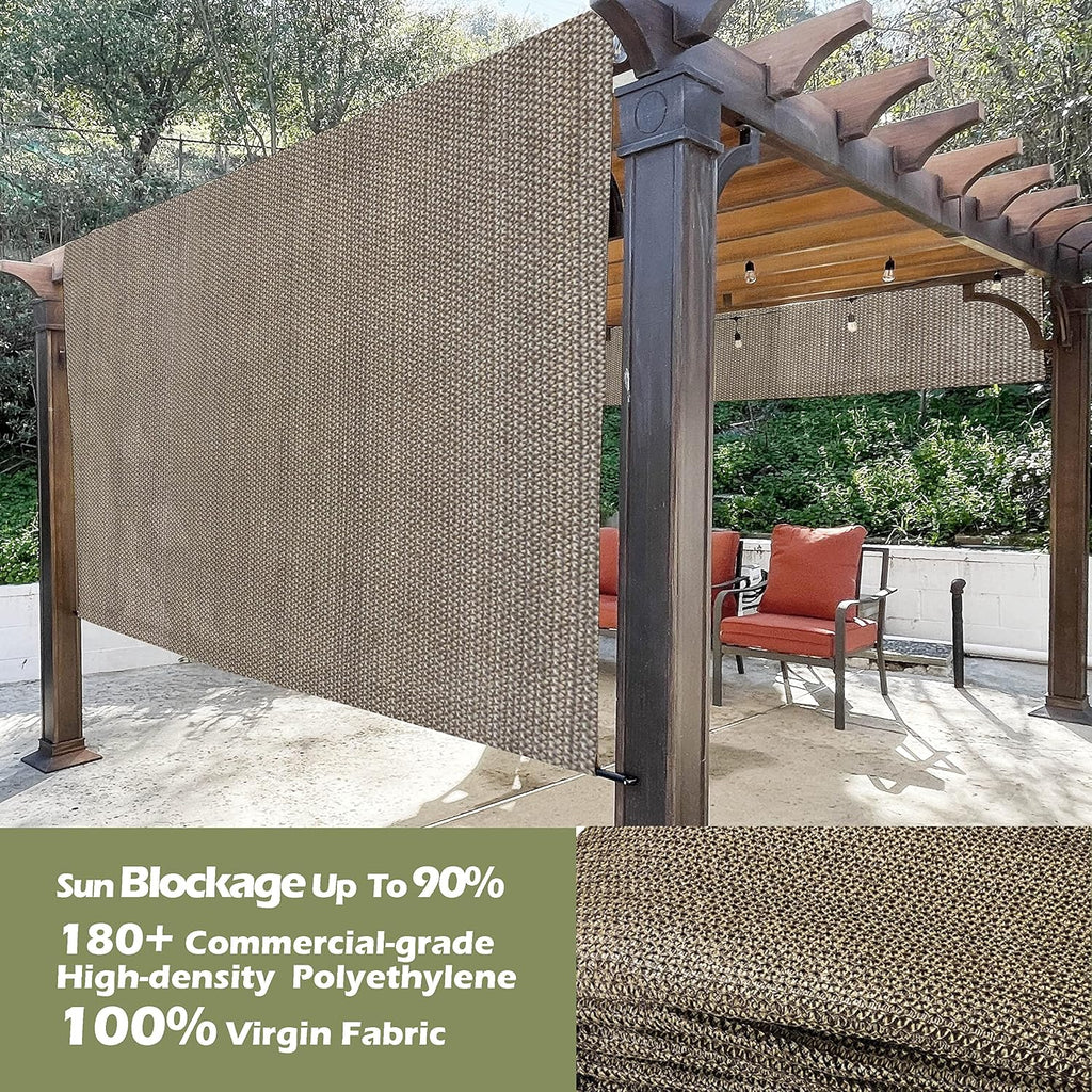 alion home custom hdpe permeable canopy sun shade shown in use