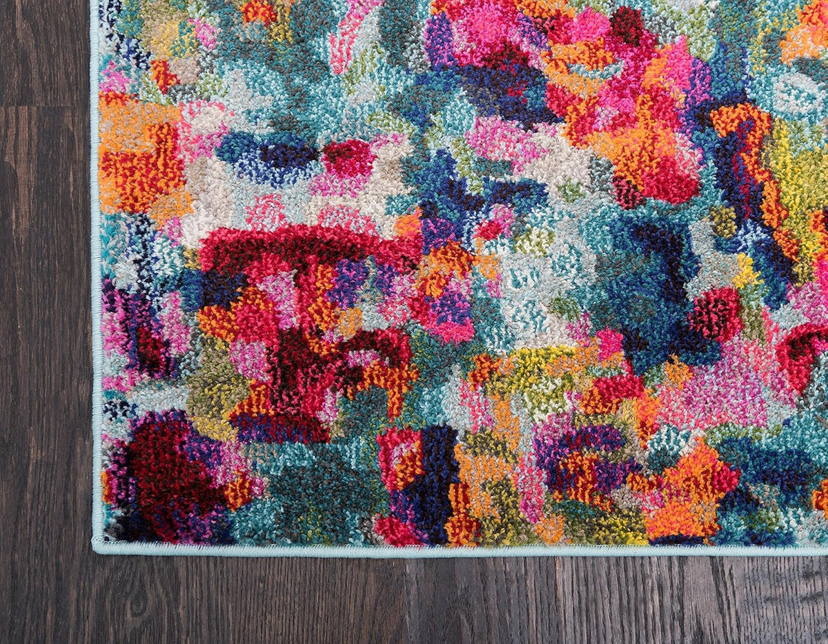 Unique Loom Chromatic Collection Area Rug - Champagne (8' x 10' Rectangle, Multi/ Blue)