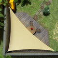 Amgo 20' x 20' x 28.3'Beige Right Triangle Sun Shade Sail Outdoor Canopy Awning UPF50, AGTAPRT20, Water & Air Permeable, Commercial Standard Heavy Duty (We Make Custom Size)
