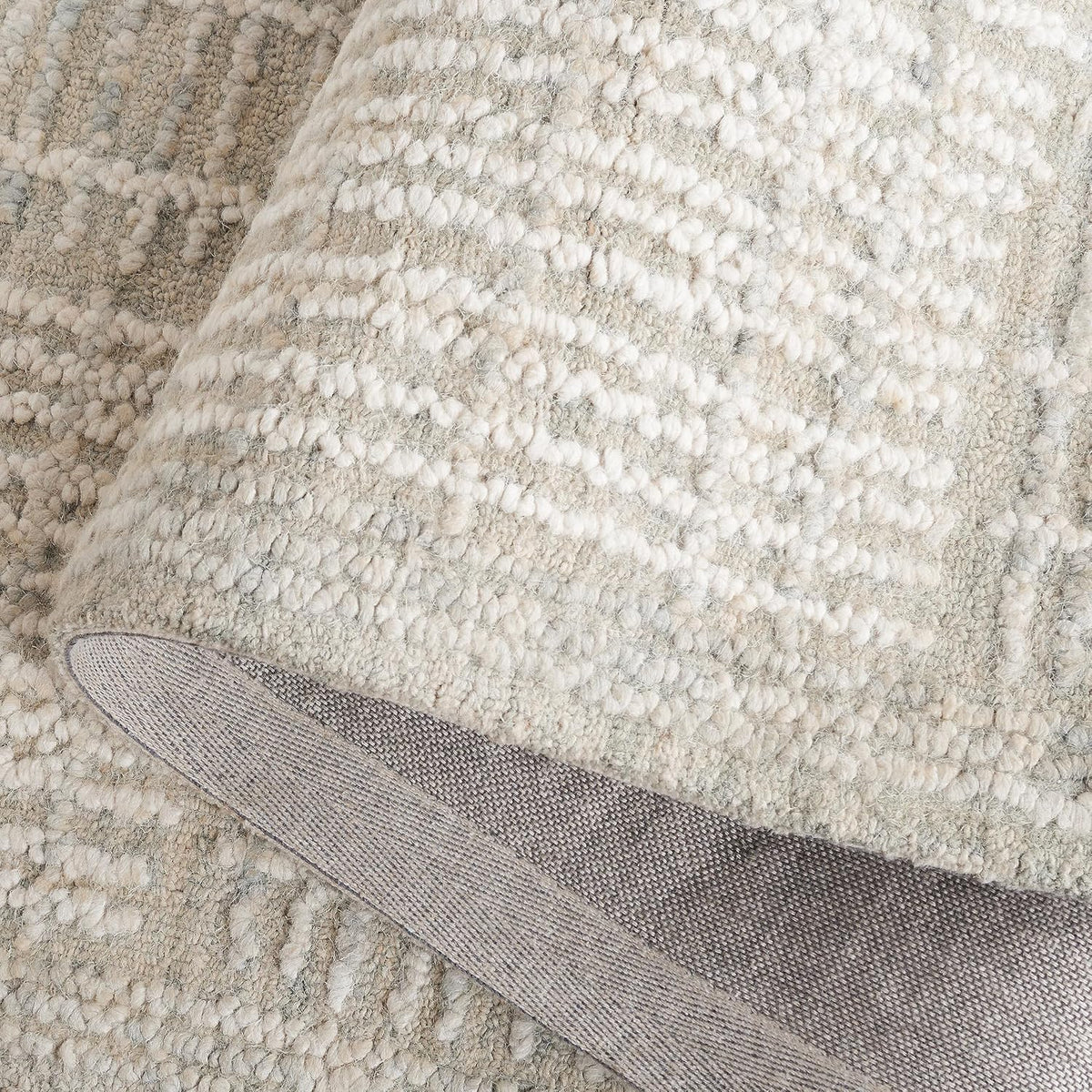 SAFAVIEH Area Rug 8x10 - Abstract Collection - Large - Grey & Ivory, Handmade Wool, Ideal for Living Room, Bedroom, Office, Dining Space (ABT275F)