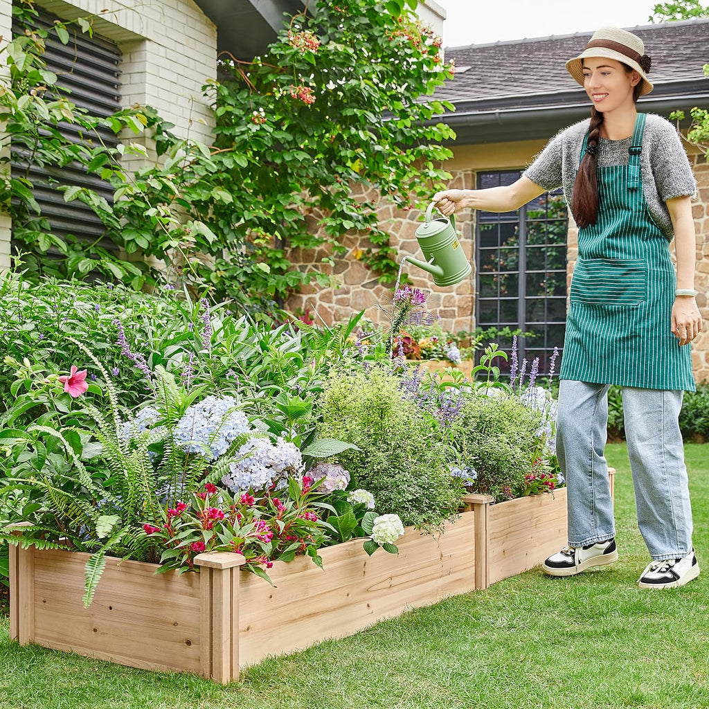 Yaheetech Raised Garden Bed Wooden Planter Box for Vegetables/Flowers, Wood