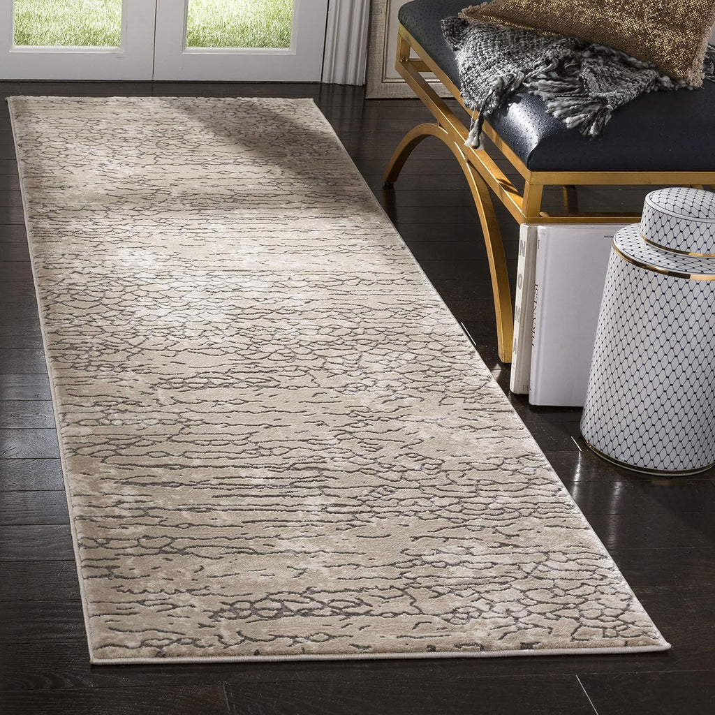 Safavieh Meadow Collection 2'7" x 8' Beige MDW170B Modern Abstract Runner Rug
