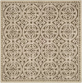 SAFAVIEH Cambridge Collection Area Rug - 8' Square, Tan & Multi, Handmade Moroccan Wool, Ideal for High Traffic Areas in Living Room, Bedroom (CAM232A)