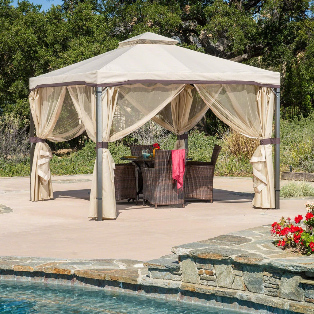 christopher knight home ckh outdoor gazebo canopy with shown in use