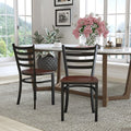 Flash Furniture Hercules Ladder Back Restaurant Chair, Mahogany, 2-Pack