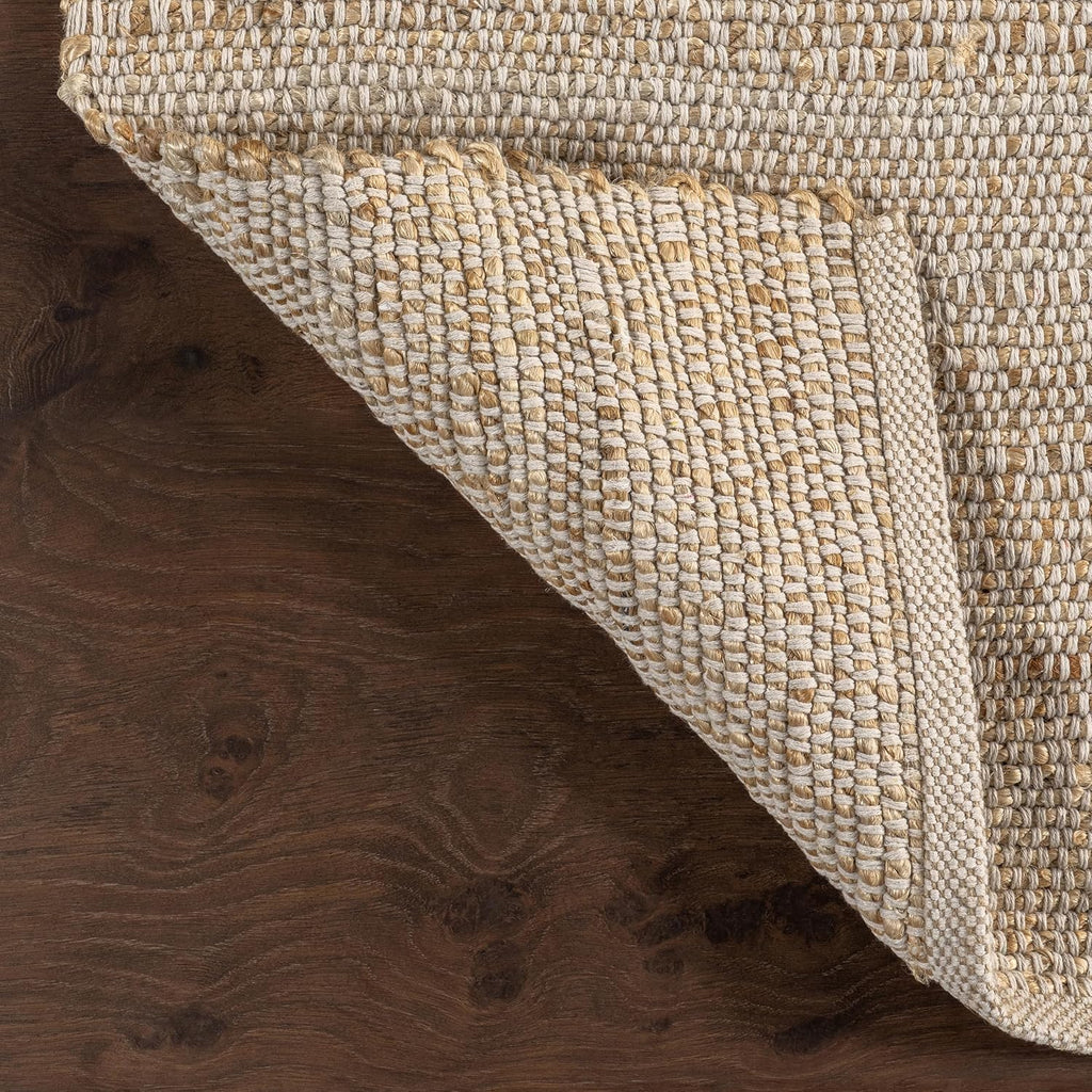 nuLOOM Elfriede Natural Solid Flatweave Area Rug, 3' x 4'