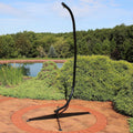 Sunnydaze Steel C-Stand for Hanging Hammock Chair, Black