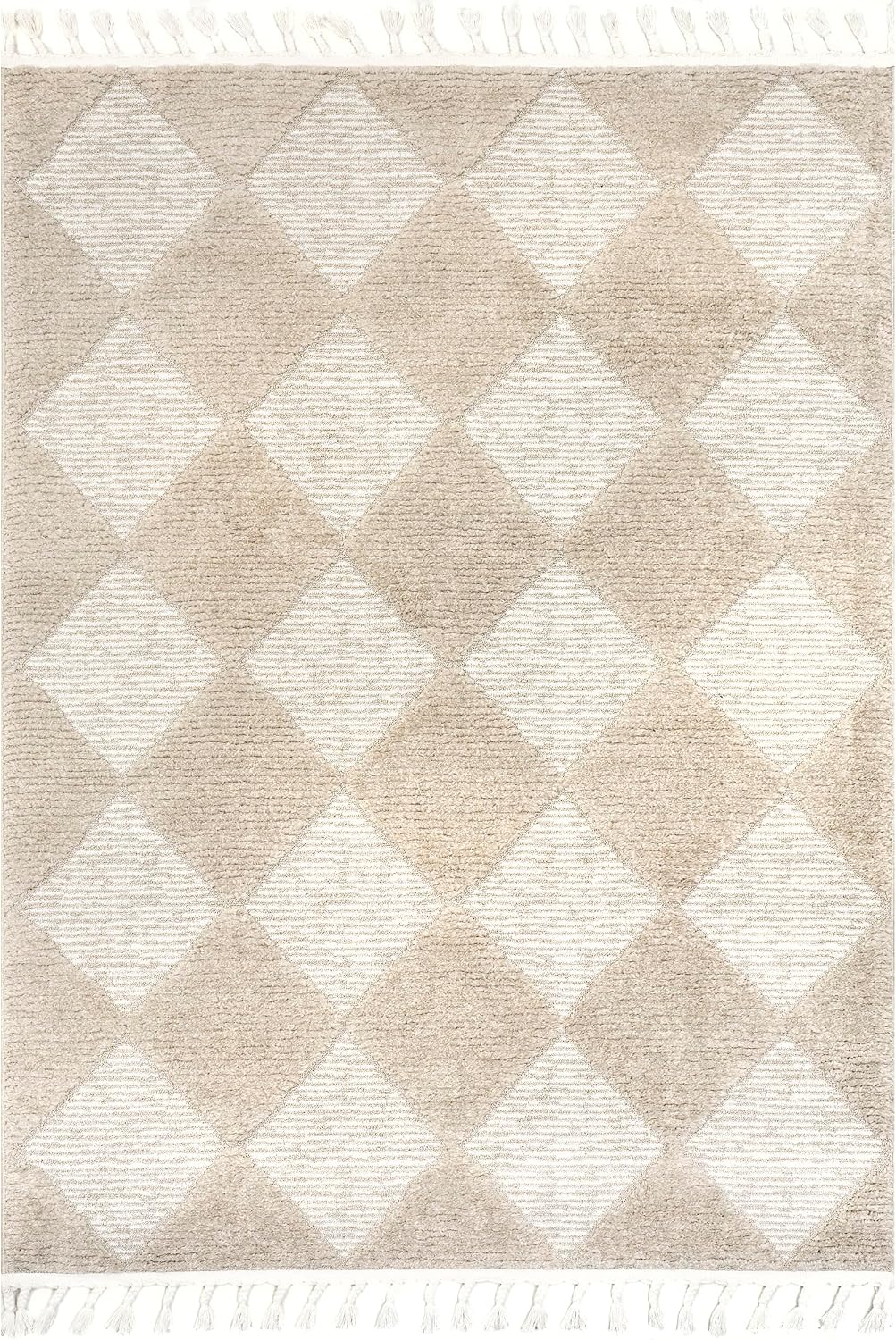 nuLOOM Marissa Beige Checkered Power Loomed Area Rug, 12' x 15'