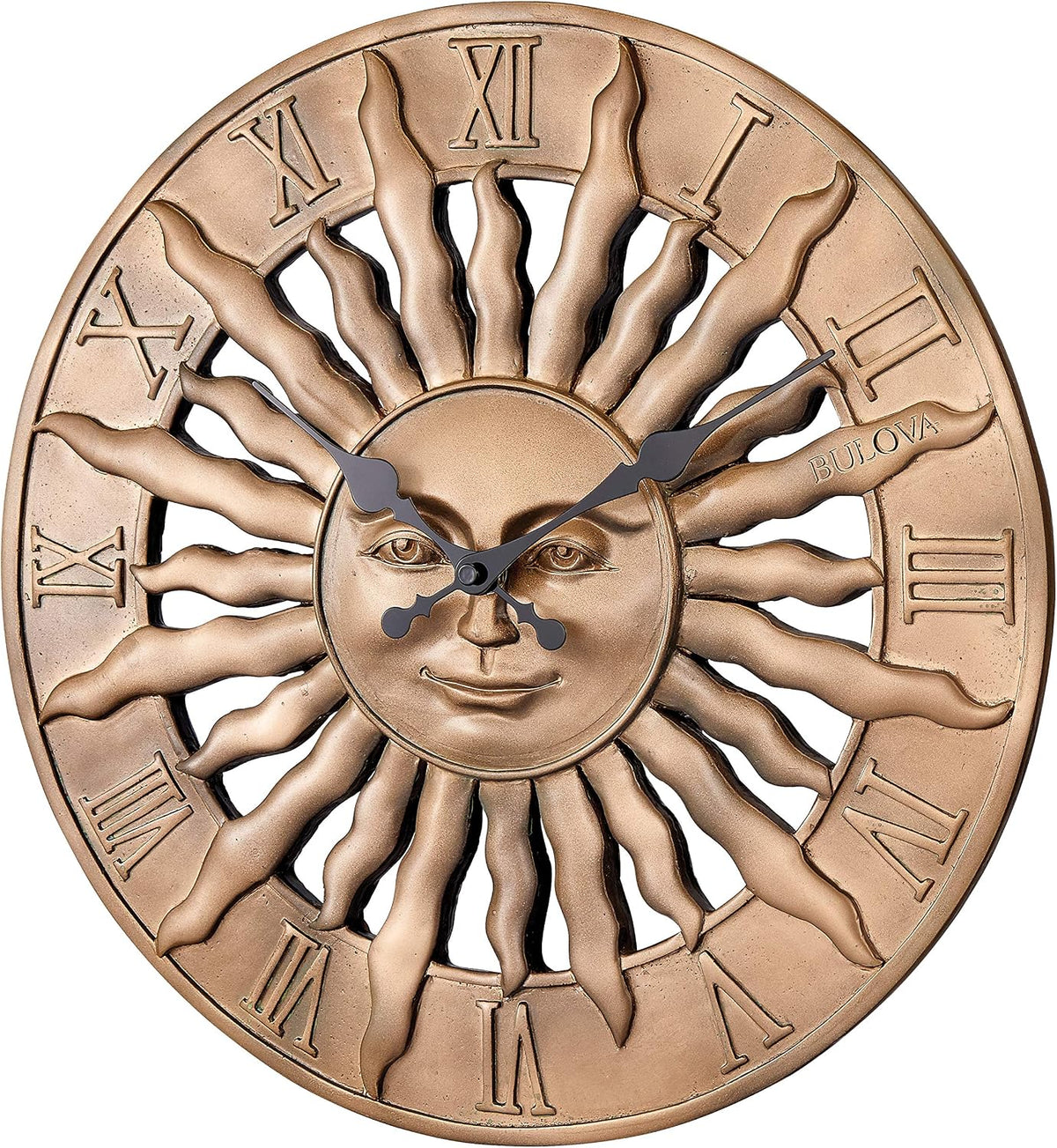 bulova sunrise wall clock c4860 | 14.3" 3d, side view