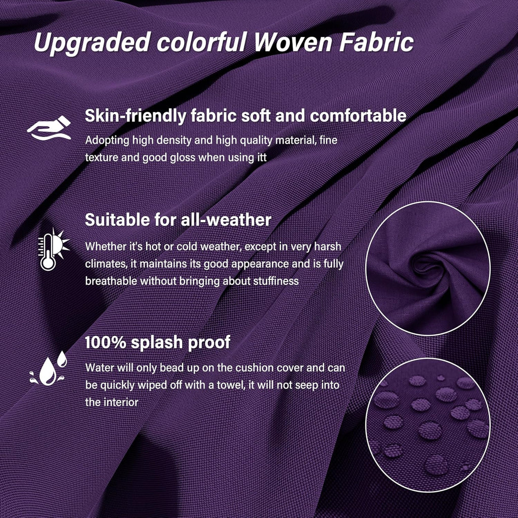 14Pcs Outdoor Cushion Covers Waterproof Fade-Resistant with Zipper