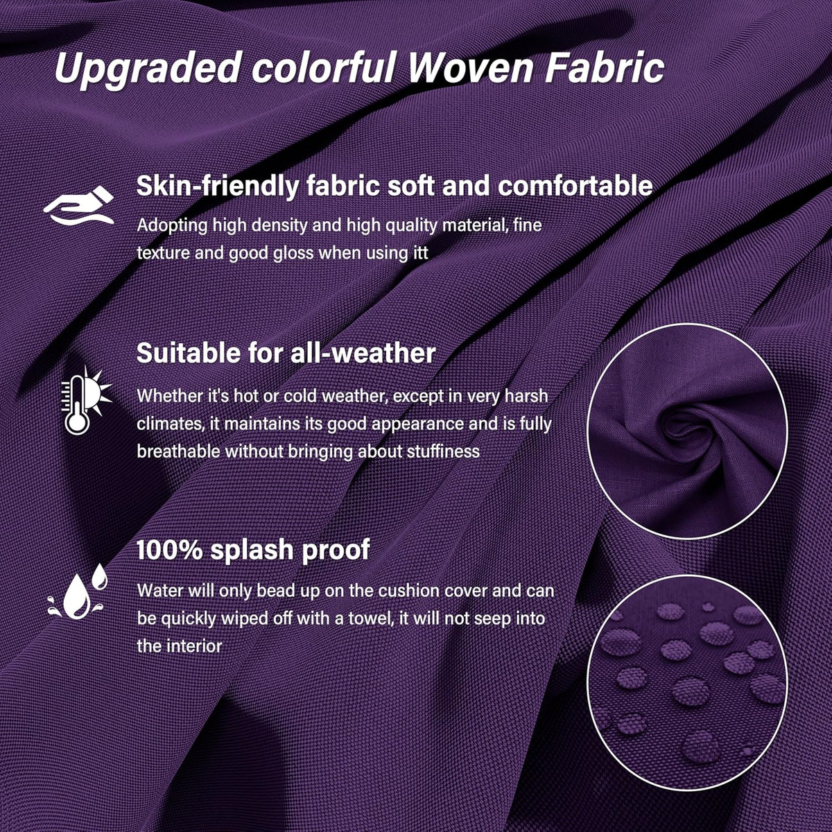 14Pcs Outdoor Cushion Covers Waterproof Fade-Resistant with Zipper