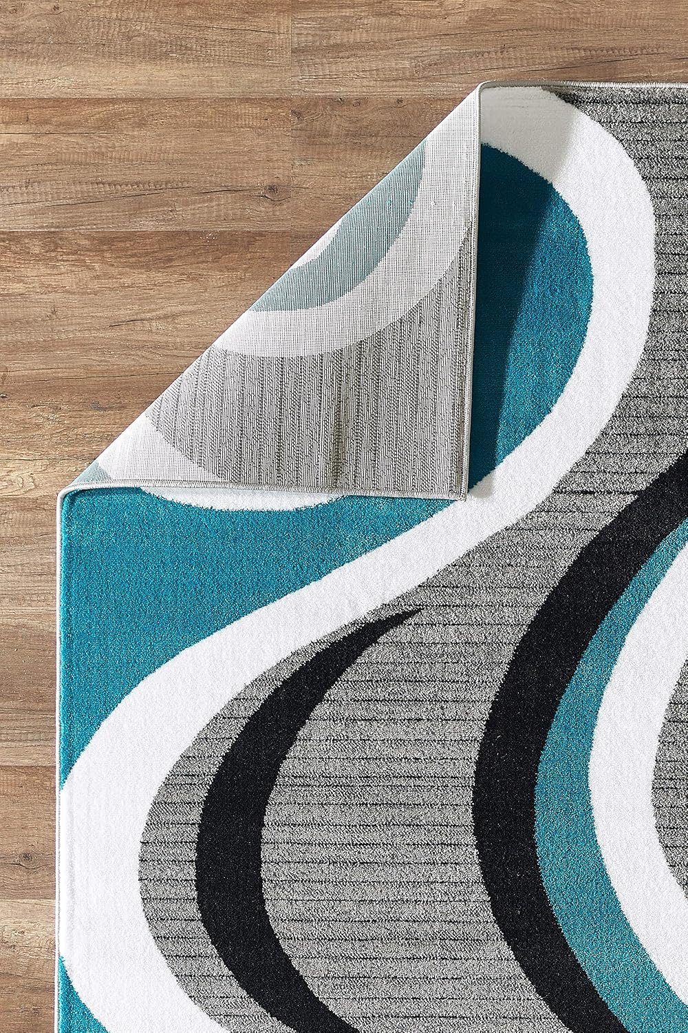 GLORY RUGS Modern Area Rug Swirls Carpet Bedroom Living Room Contemporary Dining Accent Sevilla Collection 4817 (4x6, Turkaz)