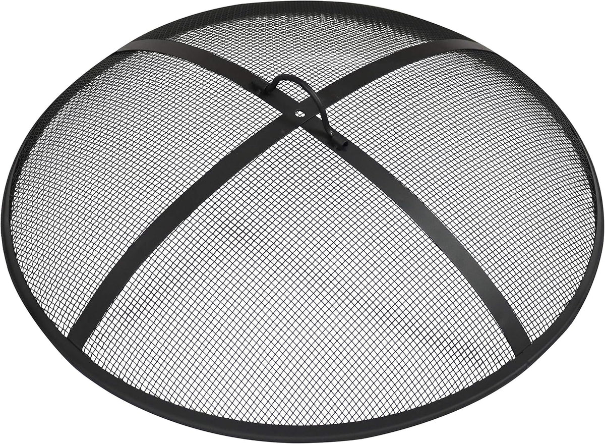Sunnydaze Heavy Duty Steel Metal Mesh Fire Pit Screen, Round, 36" Dia