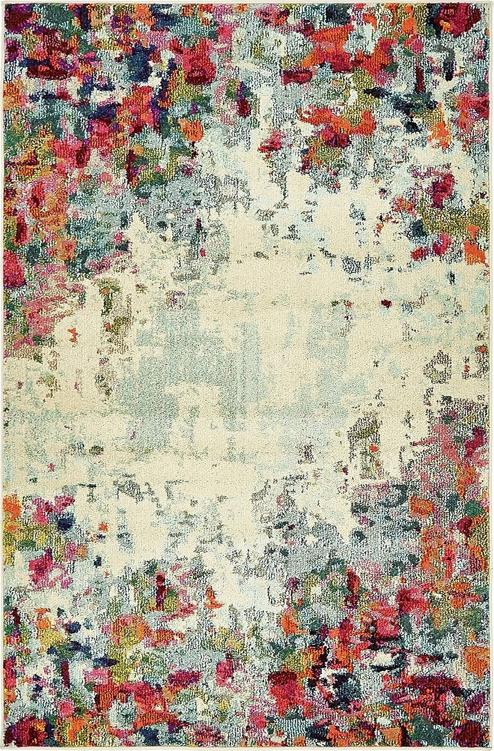Unique Loom Chromatic Collection Area Rug - Joyous (4' 1" x 6' 1" Rectangle Multi/Blue)