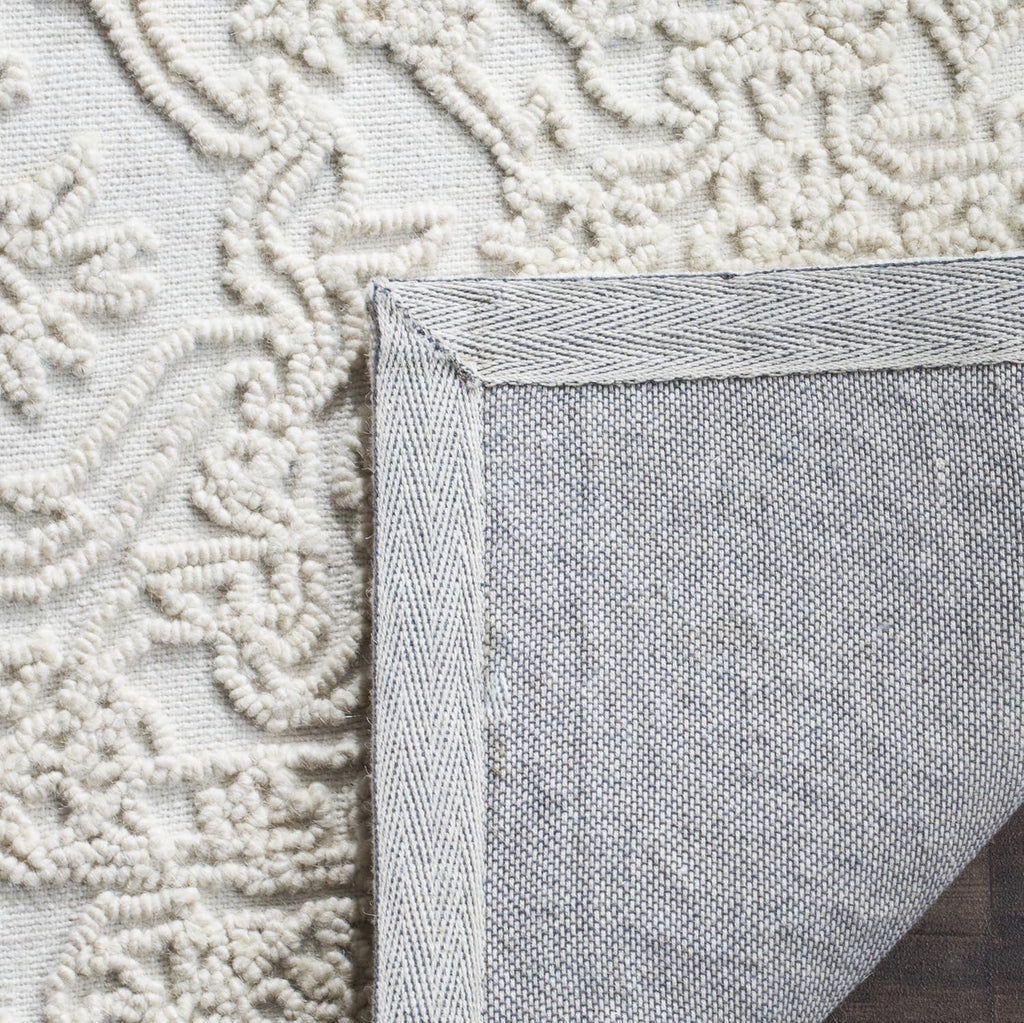 SAFAVIEH Trace Collection Area Rug - 10' x 14', Ivory, Handmade Wool, Ideal for High Traffic Areas in Living Room, Bedroom (TRC102C)