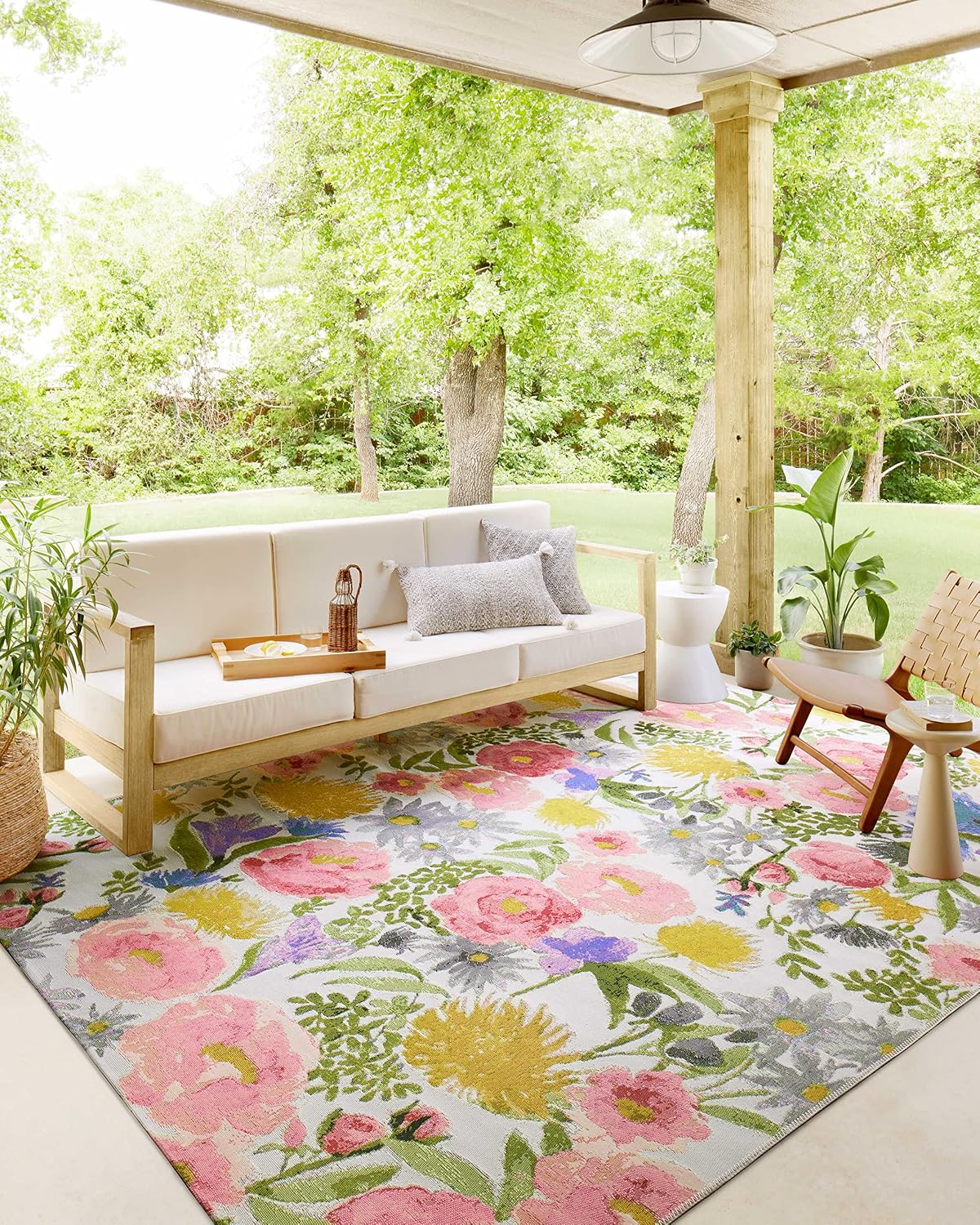 Loloi Botanical Ivory/Multi 10'-6" x 13'-9" Area Rug