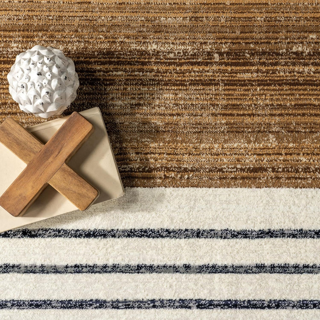 NULOOM Keeva Beige Fringed Performance 3' 3" x 5', Keeva Beige Soft and Cozy, High Traffic, Easy Clean, Durable Area Rug for Bedroom, Living Room, Dining, Den, Foyer, Entryway