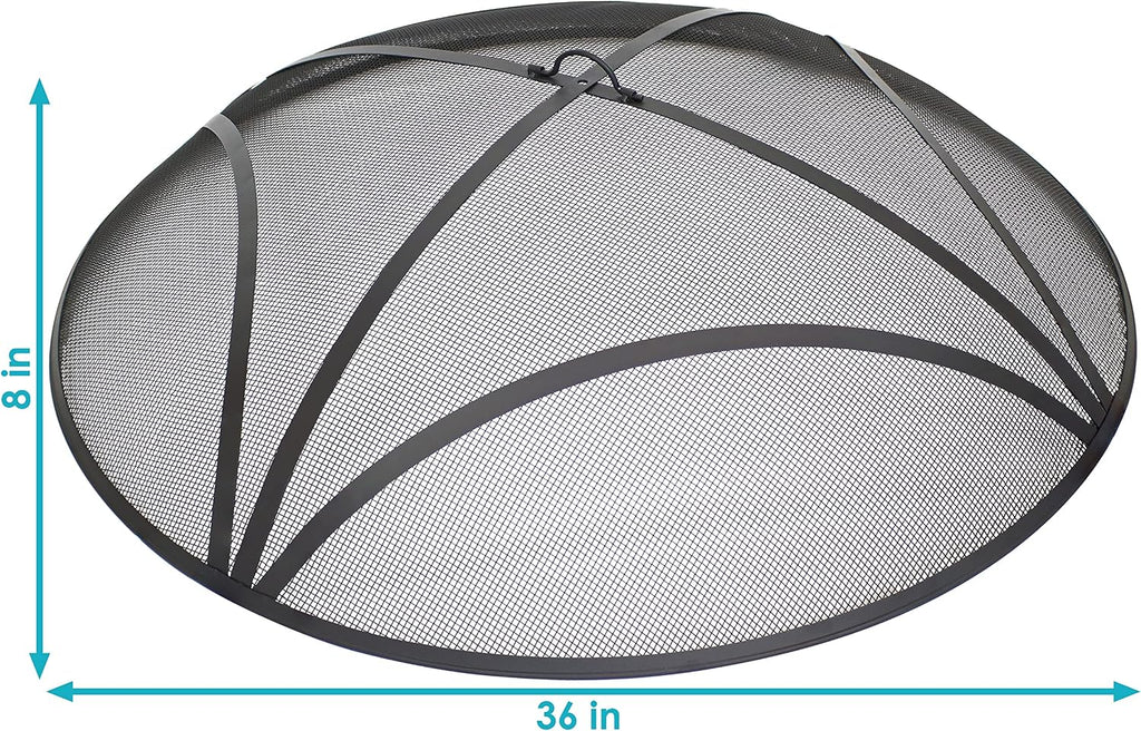 Sunnydaze Outdoor Round Fire Pit Screen, Reinforced Steel Mesh, 36-Inch