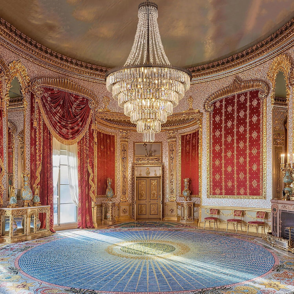 TOCHIC French Empire Crystal Chandelier 34" W Large High Ceiling Chandelier
