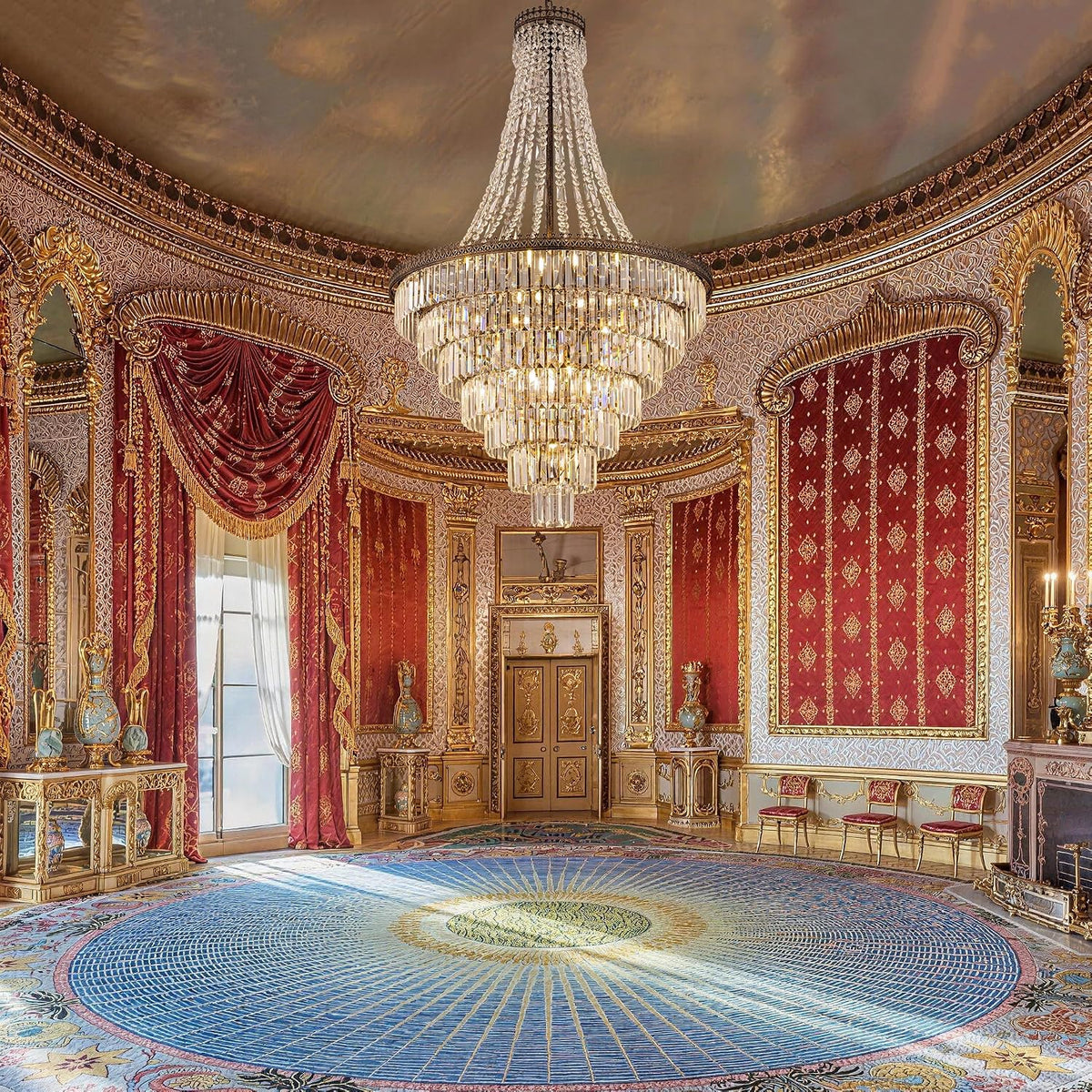 TOCHIC French Empire Crystal Chandelier 34" W Large High Ceiling Chandelier
