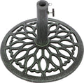 Trademark Innovations Cast Iron Umbrella Base -15.7 Inch Diameter (Green)