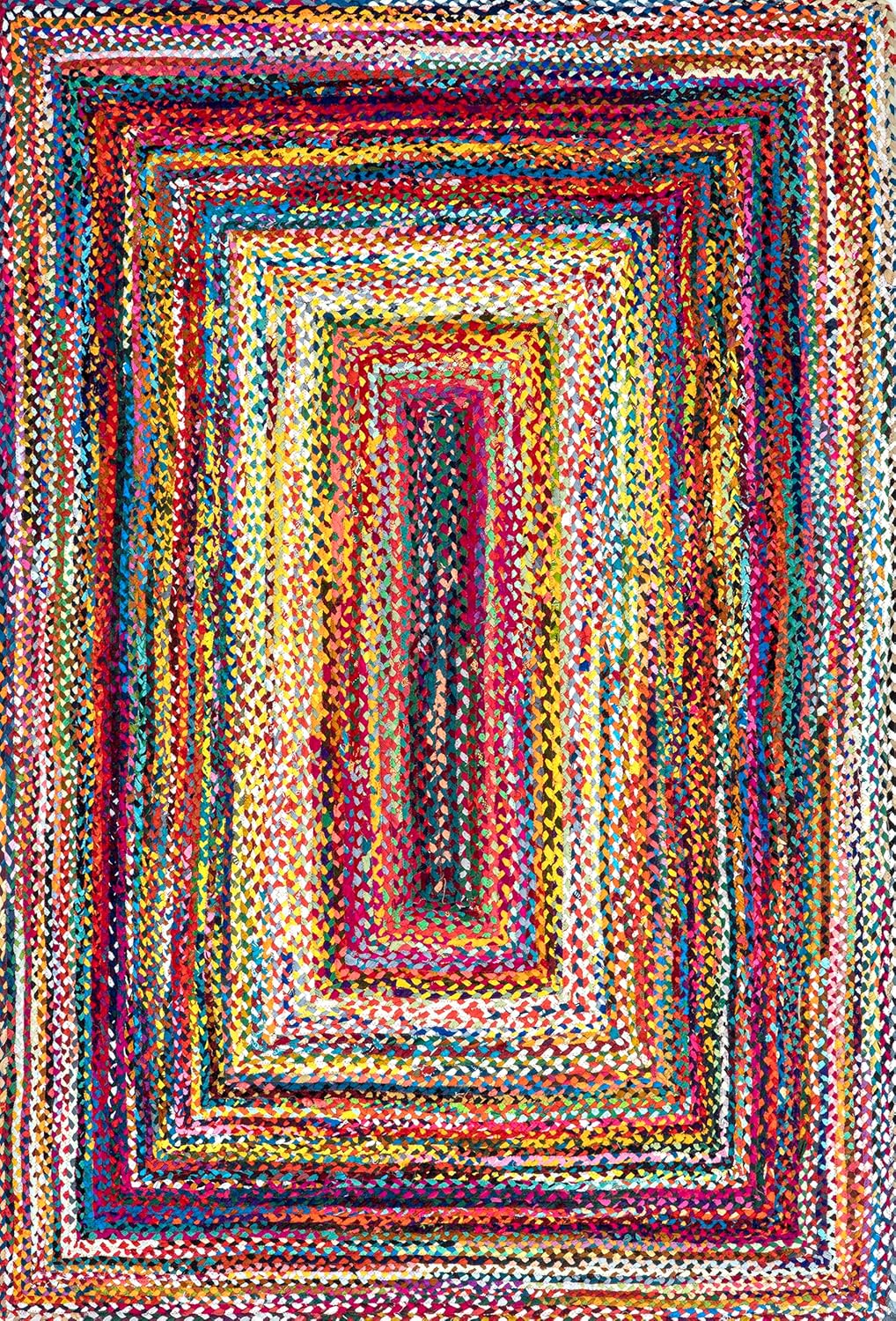 nuLOOM Tammara Multicolor Ombre Braided Area Rug, 8' x 10'