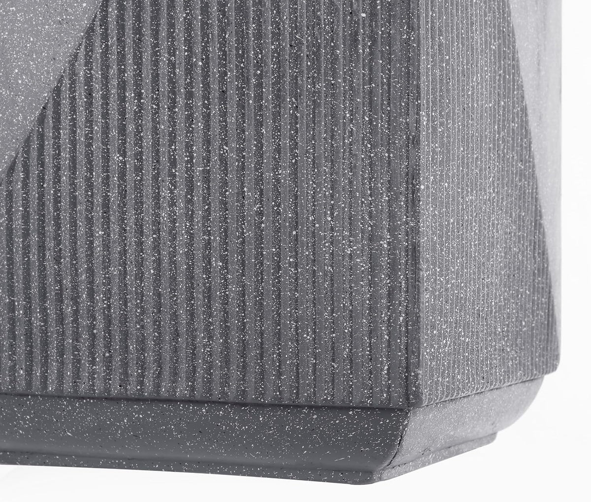 JONATHAN Y Adrian Outdoor Side Table Stool Polyresin 21", Gray Terrazzo