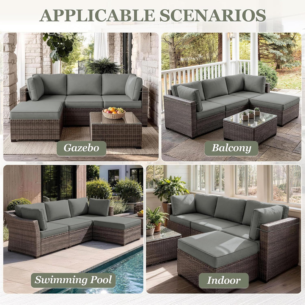 9 Pcs Outdoor Patio Cushions Covers Replacement Sets, Covers Only