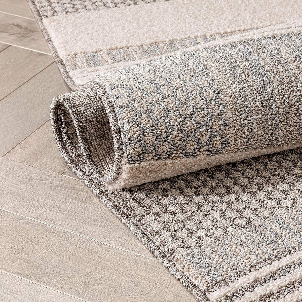 Well Woven Harlow Collection Briar Beige - Modern Tribal Minimalist Geometric 3x10 Runner Rug - Ideal for Hallway & Bedroom - Durable, Stain Resistant & Easy to Clean