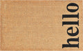 Calloway Mills 102612448NBB Vertical Hello Doormat, 24" x 48", Natural/Black (Natural/Black, 24" x 48")