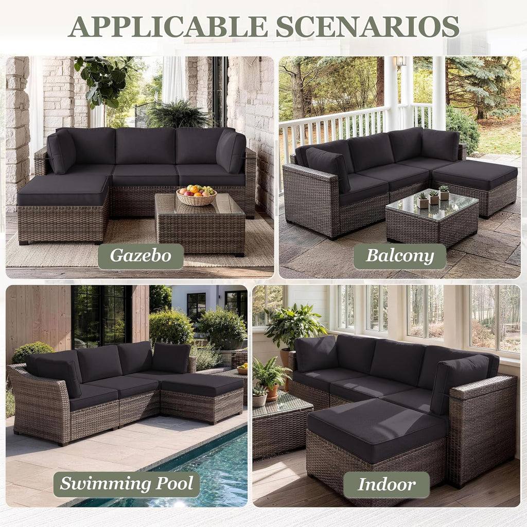 9 Pcs Outdoor Patio Cushions Covers Replacement Sets, Covers Only
