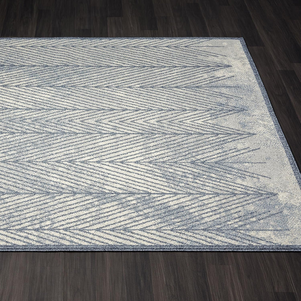 LUXE WEAVERS Blue 6x9 Geometric Area Rug