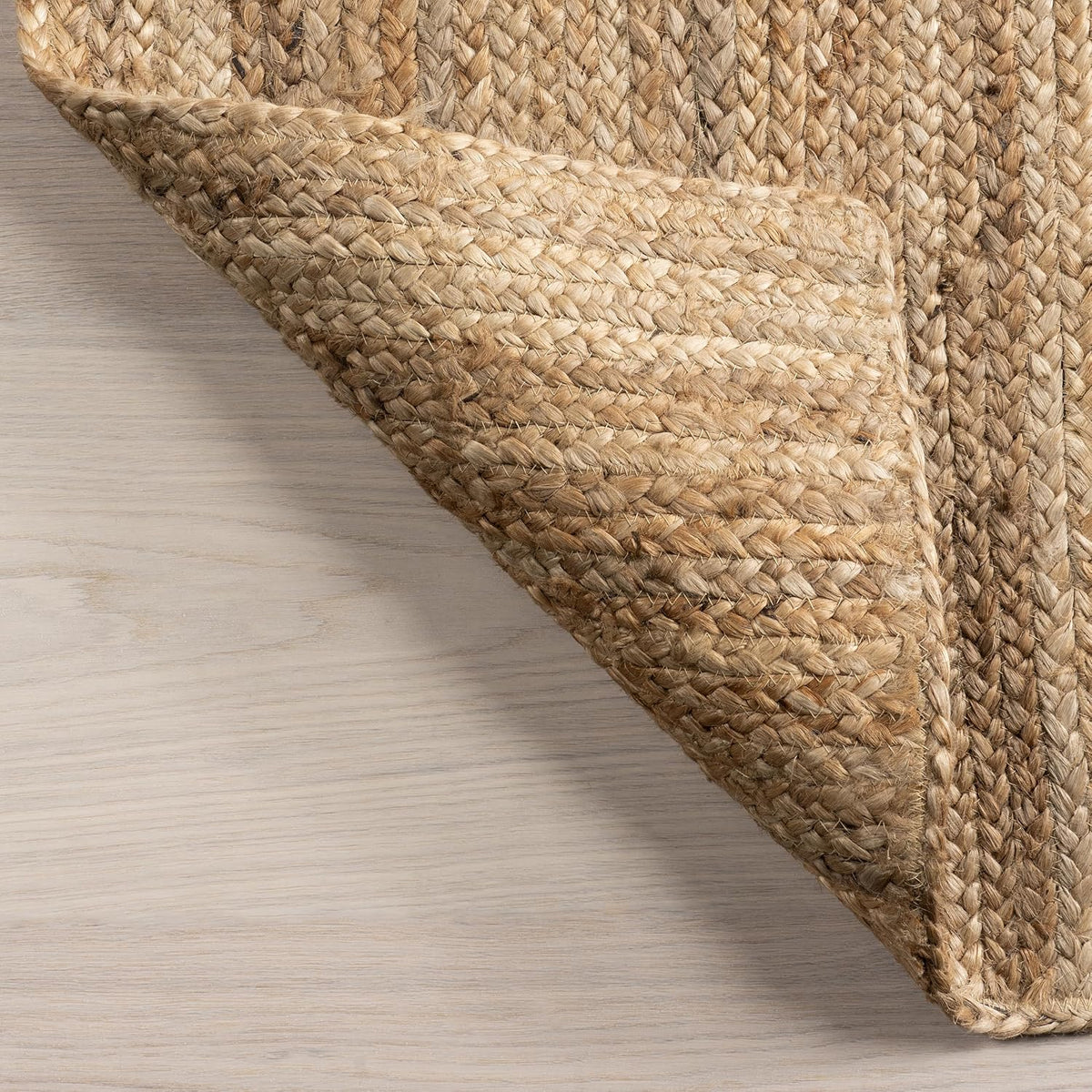 nuLOOM Rigo Natural Solid Flatweave Area Rug, Oval 9' x 12'
