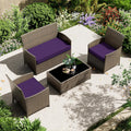3 Pcs Outdoor Patio Furniture Cushion Replacement Cover, Cover Only