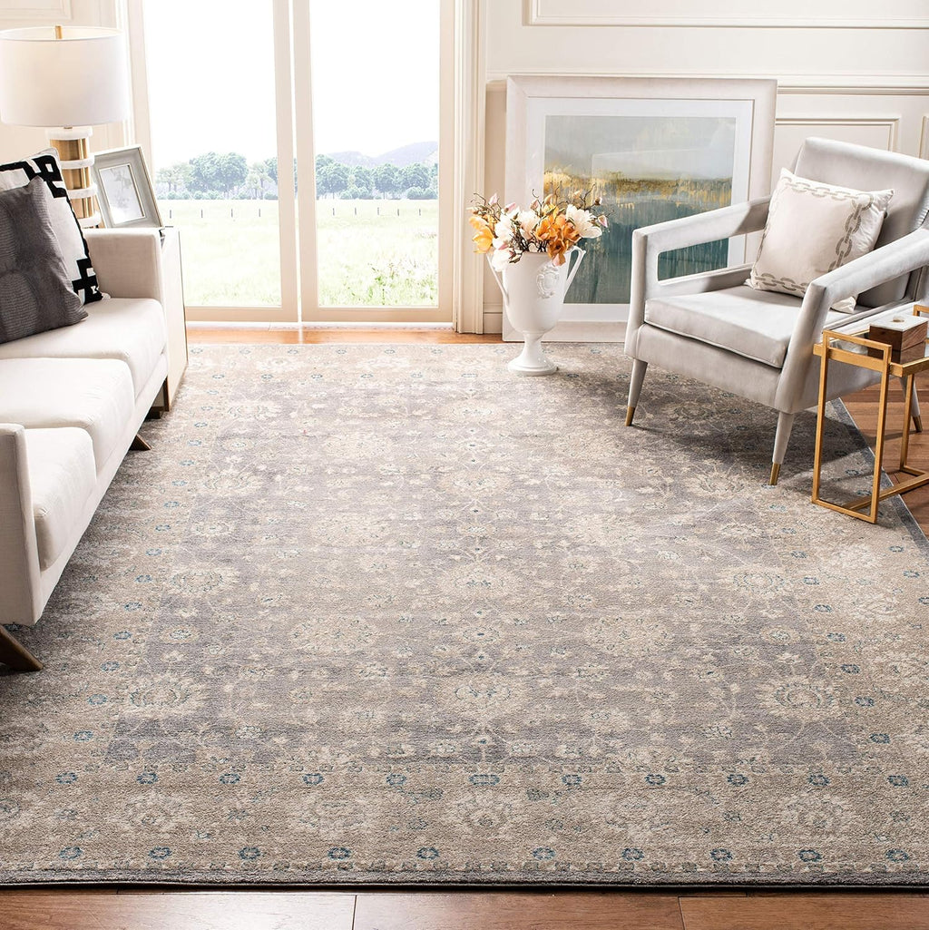 SAFAVIEH Sofia Collection Area Rug - 10' x 14', Light Grey & Beige, Vintage Oriental Distressed Design, Non-Shedding & Easy Care, Ideal for High Traffic Areas in Living Room, Bedroom (SOF330B)