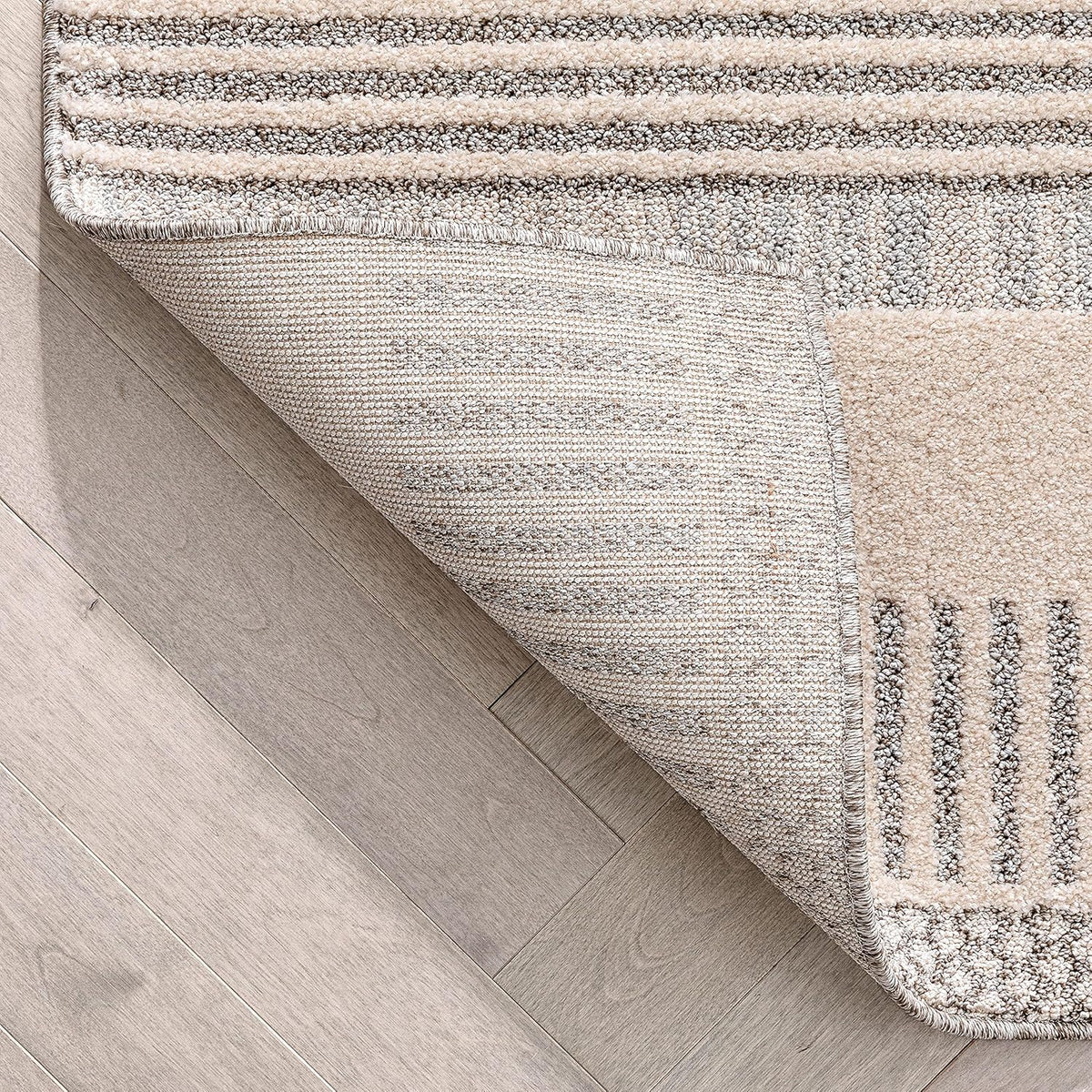 Well Woven Harlow Collection Briar Beige - Modern Tribal Minimalist Geometric 3x10 Runner Rug - Ideal for Hallway & Bedroom - Durable, Stain Resistant & Easy to Clean