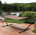 Sunnydaze 75" x 55" Bed, Heavy-Duty Double Rope Hammock for Outside, Mocha