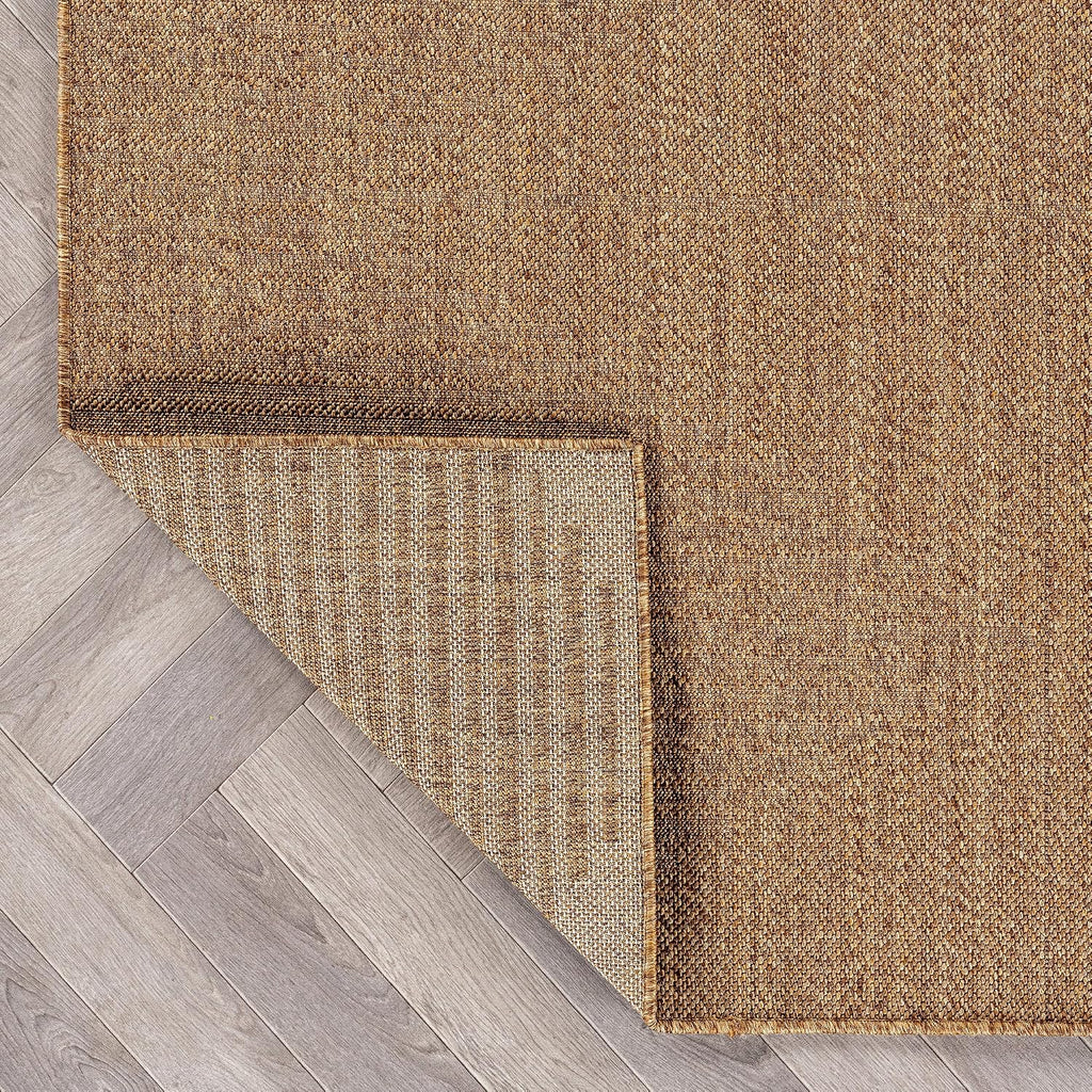 Rugshop Modern Geometric Area Rug Easy-Care Flat Woven Natural/Jute 5' x 7'