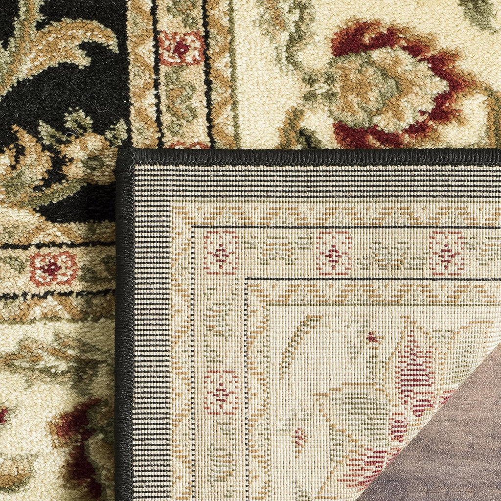 SAFAVIEH Lyndhurst Area Rug 9x12 Large, Black & Ivory LNH212A