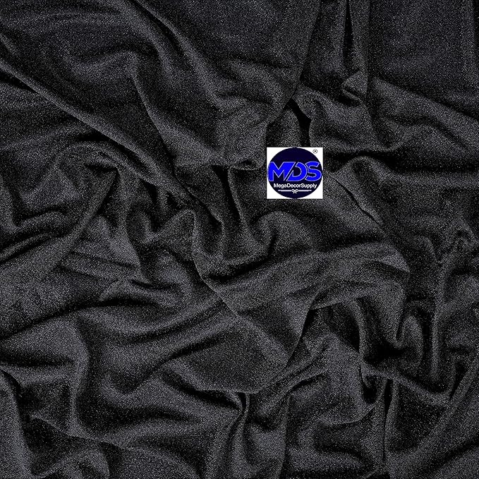 MDS Halloween Chiffon Draping Fabric - 2 Panel, 30" Wide x 30ft Long - Sheer Spooky Arbor & Canopy Drapery for Haunted House Backdrops, Party Ceilings, DIY Costumes & Themed Events - Black (Pack of 2)