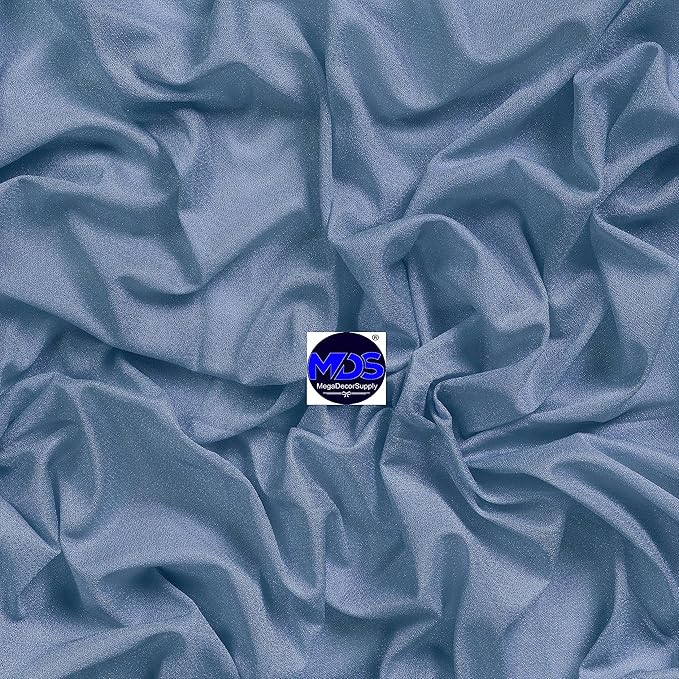 MDS Halloween Chiffon Draping Fabric - 2 Panel, 30" Wide x 100ft Long - Sheer Spooky Arbor & Canopy Drapery for Haunted House Backdrops, Party Ceilings, DIY Costumes & Themed Events - Dusty Blue (Pack of 2)