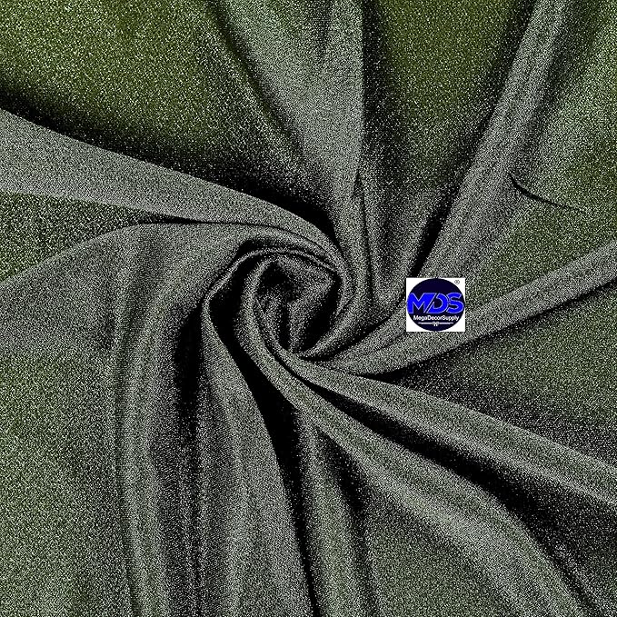 MDS Halloween Chiffon Draping Fabric - 2 Panel, 30" Wide x 100ft Long - Sheer Spooky Arbor & Canopy Drapery for Haunted House Backdrops, Party Ceilings, DIY Costumes & Themed Events - Olive Green (Pack of 2)