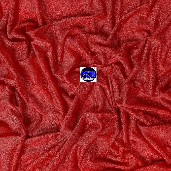 MDS Halloween Chiffon Draping Fabric - 2 Panel, 30" Wide x 30ft Long - Sheer Spooky Arbor & Canopy Drapery for Haunted House Backdrops, Party Ceilings, DIY Costumes & Themed Events - Red (Pack of 2)