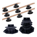 10 Pack Adjustable Plastic Pedestal Paver,Floor Slate Support Floor Lift,Deck Support Floor Raising,Deck Foundation Base Support,Adjustment Raising from 2-3/8" to 5-1/2"