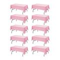 10-Pack Pink Tablecloths for Rectangle Tables, 60 x 102 Inches