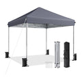10x10 Pop Up Canopy Tent with One-Push Center Lock,Dark Gray