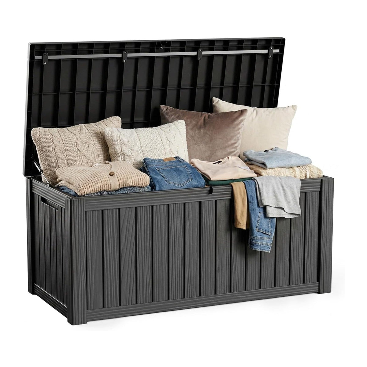 200 Gallon Large Outdoor Storage Box, Black