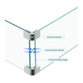 23x7x5.5 Fire Pit Glass Flame Wind Guard,Thick Tempered Glass Rectanglar FirePit Flame Shield with Aluminium Clips,Clear Wind Gaurd Fence for Patio Fire Table