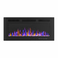 36" Electric Fireplace Wall Mounted and Recessed 750/1500w W/Remote Control